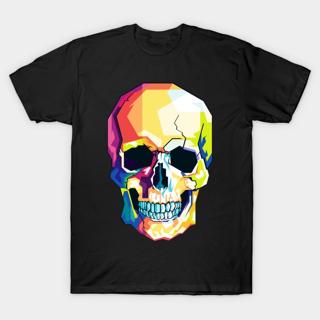 skull pop art T-Shirt by Sakent